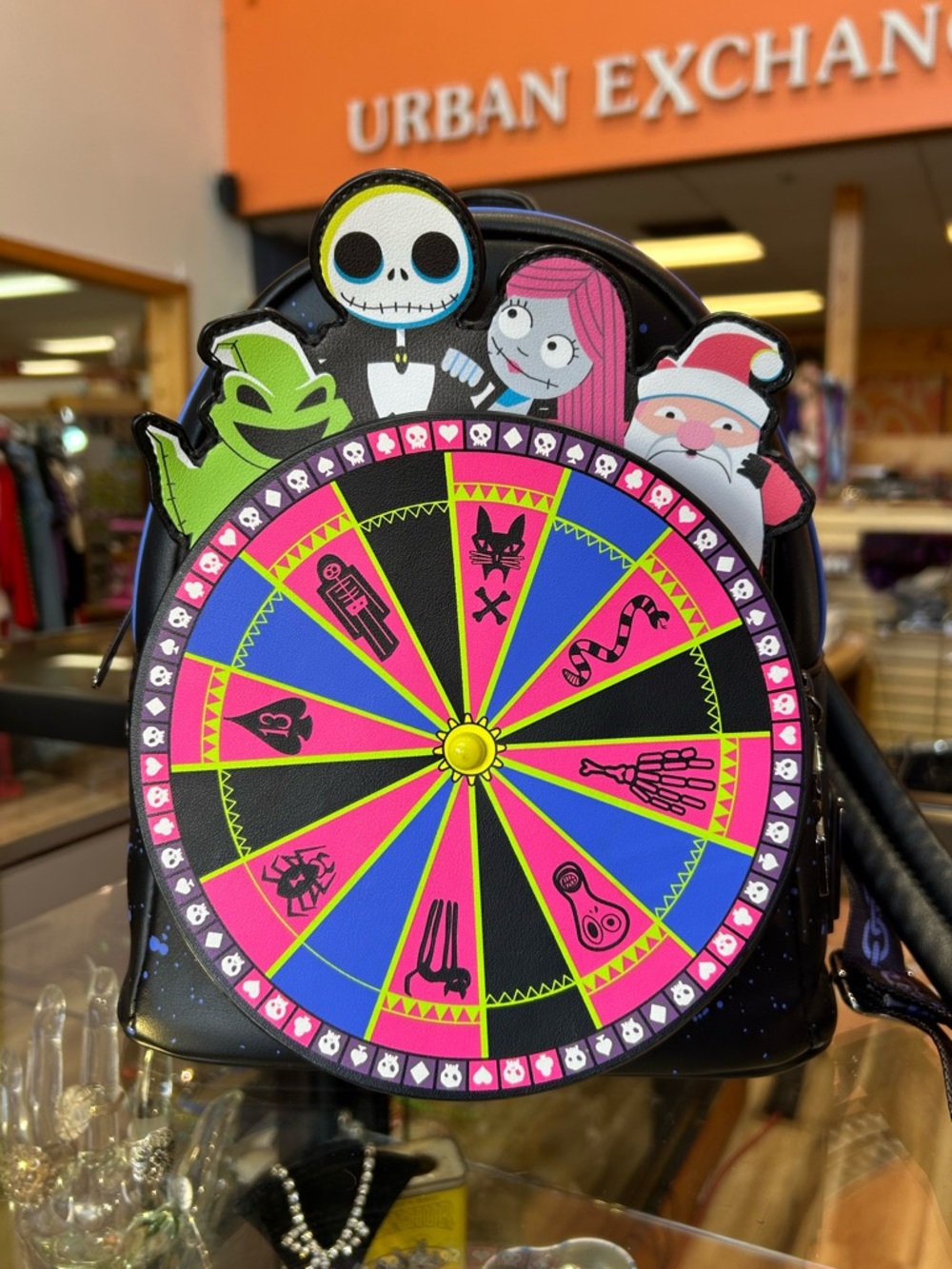 Rare Loungefly Oogie Boogie Wheel Mini Backpack Nightmare Before Christmas Bag